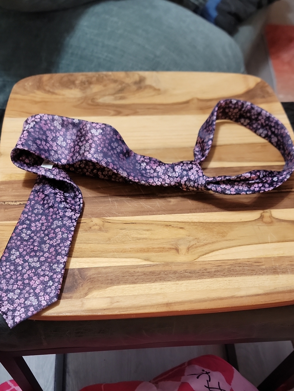 Men's Purple Floral Tie - Isaac Mizrahi
